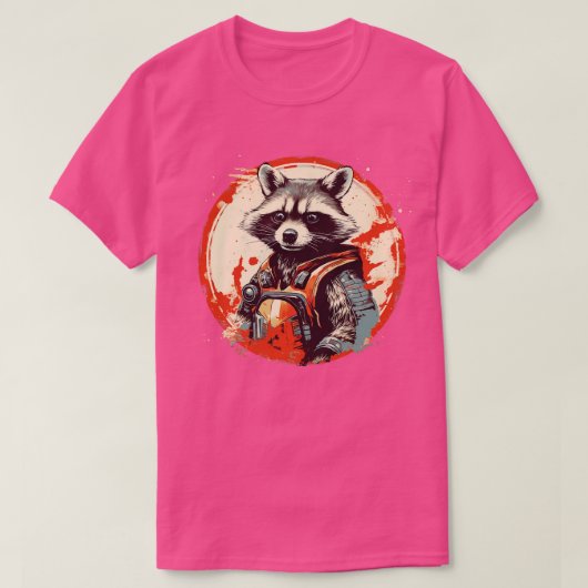 T-shirt Rocket Raccoon rugueux (Design devant)
