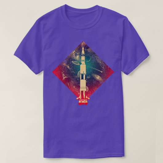 T-shirt Rocket Saturn V Moon (Design devant)