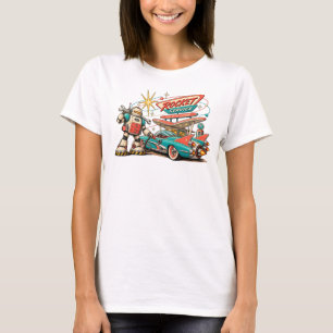 T-shirt Rocket Service Retro Robot Chemise Femme Age Atomi