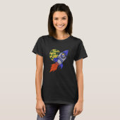 T-shirt rocket space science moon (Devant entier)
