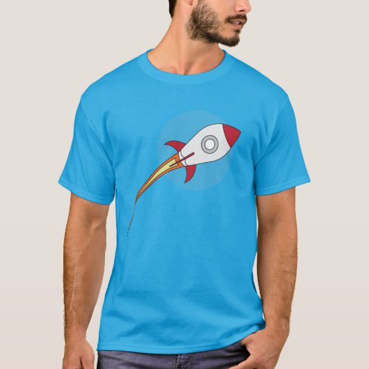 T-shirt Rocketship rouge (Devant)