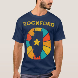 T-shirt Rockford Illinois Vintage Souvenir déshabillé 1