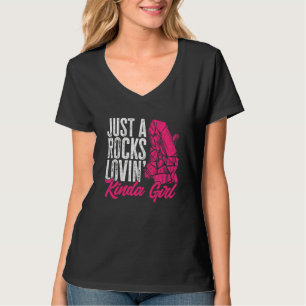 T-shirt Rockhound Juste Une Fille Qui Aime Les Rochers Roc