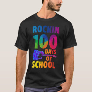T-shirt Rockin 100 Jours De Professeur De Musique Scolaire