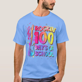 T-shirt Rockin' 100 Jours D'École Chemise Guitare Musique 