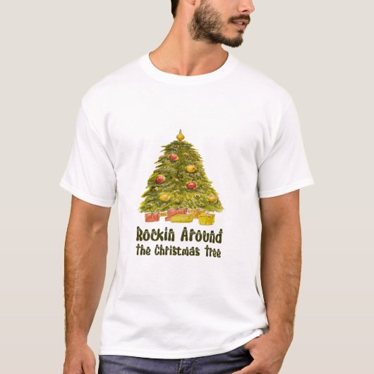 T-shirt "Rockin' Around The Christmas Tree" Festive Holida (Devant)