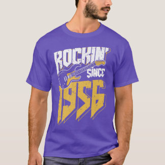T-shirt Rockin' depuis 1956 Vintage Rock Music Fan 66th Bi
