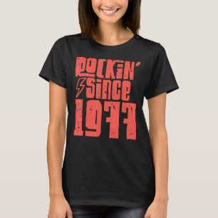 T-shirt Rockin depuis 1977 Classic Vintage Rock Music 1977