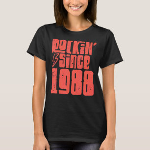 T-shirt Rockin depuis 1988 Classic Vintage Rock Music 1988