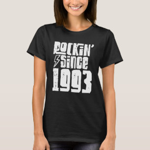 T-shirt Rockin Depuis 1993 Anniversaire Classique Vintage