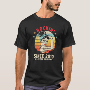 T-shirt Rockin' depuis 2010 11e anniversaire Retro 11 ans