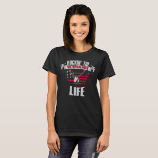 T-Shirt Rockin' La Vie De Femme Vétéran