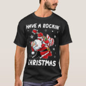 T-shirt Rockin’ Santa | Funny Christmas Guitar Design (Devant)