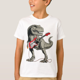 T-shirt Rockin' T-Rex : Dinosaure Jouant de la guitare éle