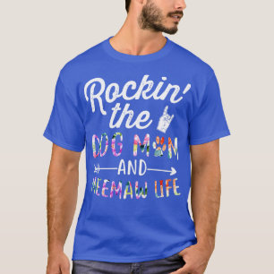T-shirt Rockin the and Meemaw Life Dog Flower cadeau