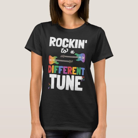 T-shirt Rockin' To A Different Tune Autism Autistic Boys (Devant)