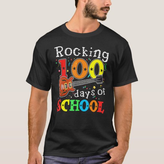 T-shirt Rocking 100 Days Of School Happy 100th Day Of Scho (Devant)