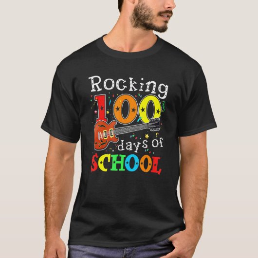 T-shirt Rocking 100 Days Of School Happy 100th Day Of Scho (Devant)