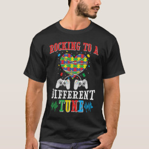 T-shirt Rocking To Different Tune Game Lover Autism Vidéo