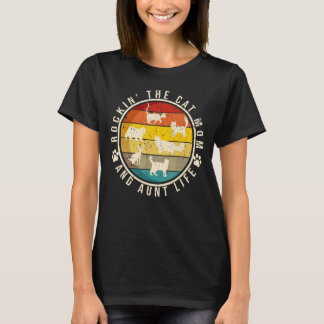 T-shirt Rockinu2018 La maman chatte Tante Vie Mat Mama Ca