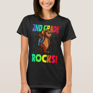 T-shirt Rocks de 2e année Sloth Retour à l'école