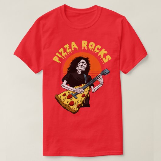 T-shirt Rocks de pizza (Design devant)