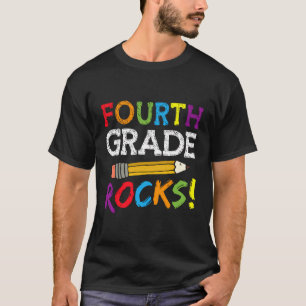 T-shirt Rocks De Quatrième Année Drôle De Retour À L'École