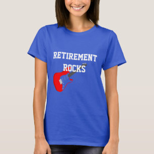 T-shirt Rocks de retraite avec guitare