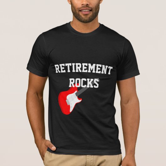 T-shirt Rocks de retraite, Guitare rouge (Devant)