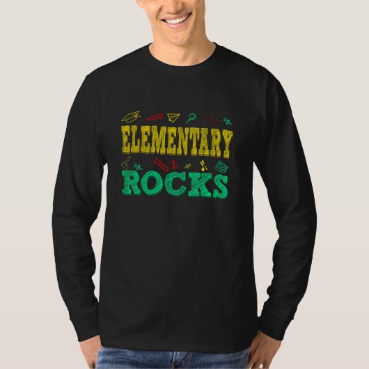 T-shirt Rocks Élémentaires Mignon Élémentaire Incroyable R (Devant)