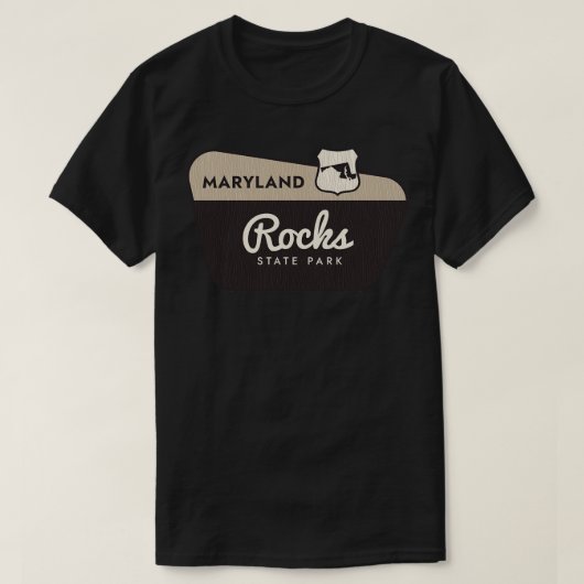 T-shirt Rocks State Park Maryland Affiche de bienvenue (Design devant)