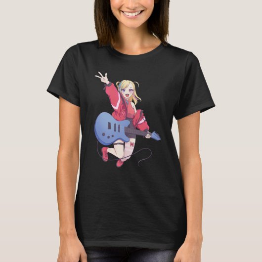 T-shirt Rockstar Anime Girl (Devant)