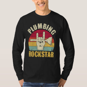 T-shirt rockstar de la plomberie, plombier drôle, pelle de