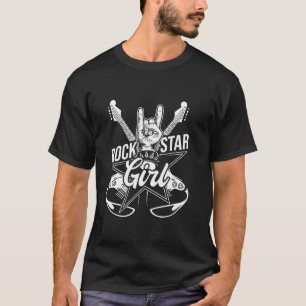 T-shirt Rockstar Girl Rockstar Music Party Band Musican In