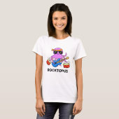 T-shirt Rocktopus Funny Rock Band Pun de pieuvre (Devant entier)