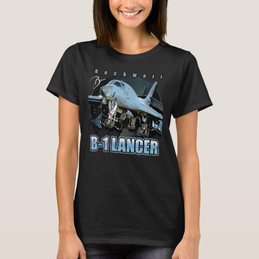 T-shirt Rockwell B1 Lancer USAF Supersonic Heavy Bomber (Devant)