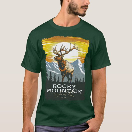 T-shirt Rocky Mountain National Park Elk (Devant)