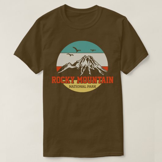 T-shirt Rocky Mountain Randonnée Vintage (Design devant)
