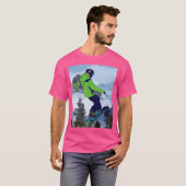 T-shirt Rocky Mountain Snowboarder - Three Sisters Mountai (Devant entier)