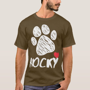 T-shirt Rocky My Dog Rocky J'adore My Dog Rocky Puppy Love