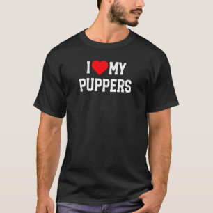 T-shirt Rocky Top Shop Llc I Love My Puppers Chien Animal 