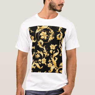 T-shirt Rococo baroque, motif floral victorien.