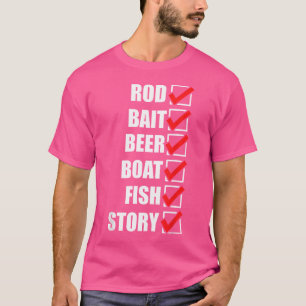 T-shirt Rod Bait Bière Bateau Poisson Histoire Pêche sur g
