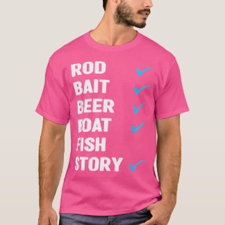 T-shirt Rod Bait Bière Bateau Poisson Histoire Pêche sur g