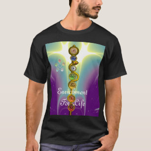 T-SHIRT RODE D'ASCLEPIUS 7 CHAKRAS, YOGA, ÉNERGIE SPIRITUE