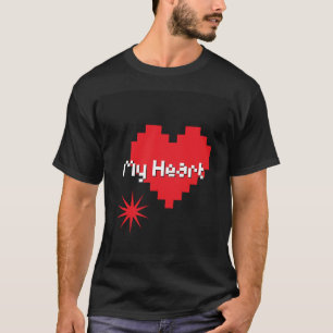 T shirt Rode hart 