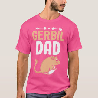 T-shirt Rodent Fête des pères Papa Gerbil Papa Maus Pet Lo