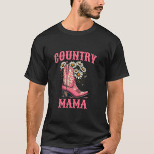 T-shirt Rodeo Country Western Rose Cowboy Boots Pays Ma
