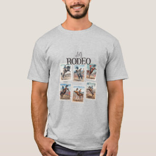 T-shirt Rodéo Cow-boy Occidental Cheval Se cabrant