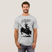 T-shirt Rodeo de cavalier de taureau (Devant entier)